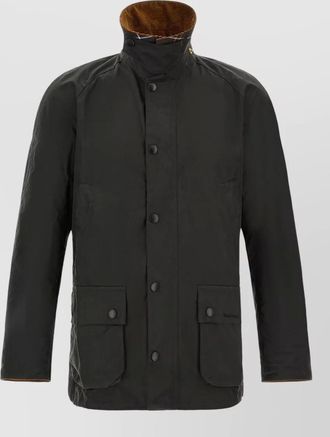 Barbour waxed cotton single breasted jacket