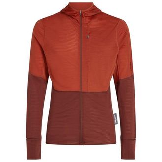 Icebreaker Merino 200 Realfleece Descender L/S Zip Merinojacke f&uuml;r Damen | rot