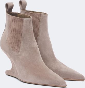 Rick Owens Cantilever suede ankle boots