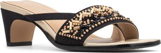 Donald J Pliner Dhora Block Heel Sandal in Black-Natural at Nordstrom, Size 7.5