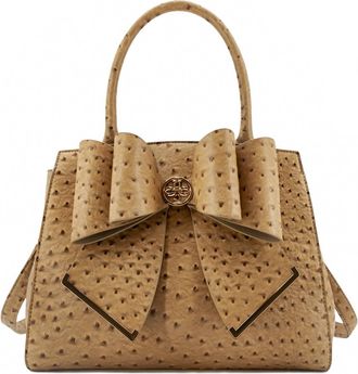 Like Dreams Womens Colette Bow Crossbody Bag In Beige