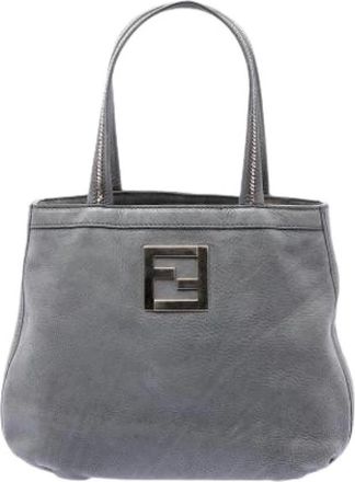 Fendi Pre-owned Handbags, female, Gray, Size: ONE SIZE Pre-owned Vintage Tote Bag