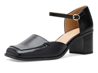 Journee Collection Evangeline High Womens Heels Black PU : 9.5 M, Synthetic