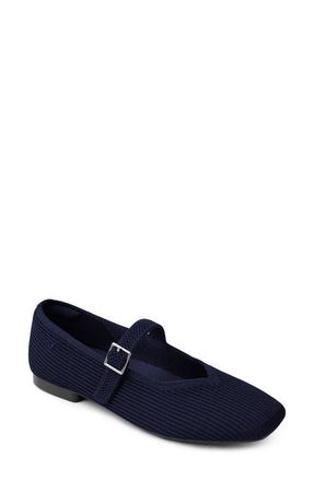 Vivaia Margot Mary-Jane Square-Toe Ballet Flats in Navy. at Nordstrom, Size 8.5