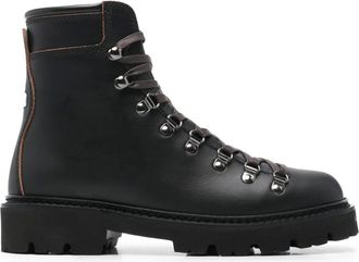 Bally Anfibi con lacci e suola scanalata 35mm - Nero