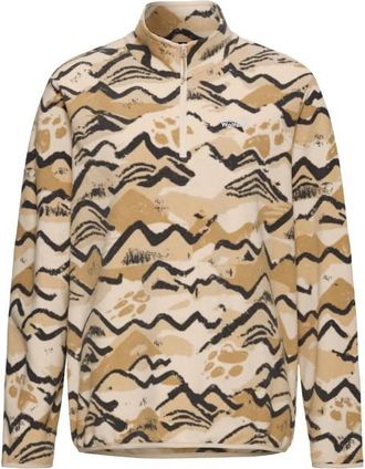 Jack Wolfskin Paw Era 100 Print Halfzip Fleecepullover f&uuml;r Damen | beige