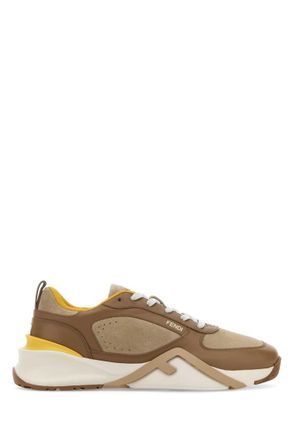 Fendi Brown Two-tone Sneakers