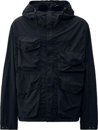 C.P. Company Nylon Google Jas in Marineblauw - Heren - Zomerjassen - Blauw - XL - Nylon - Jassen