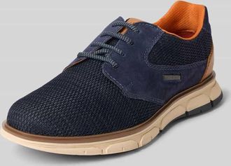 Bugatti Schn&uuml;rschuhe aus Leder-Mix Modell Don in Marine, Gr&ouml;&szlig;e 40