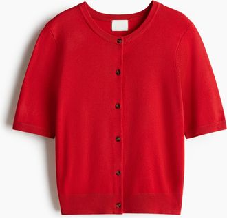 H&M Cardigan mit Kurzarm - Red