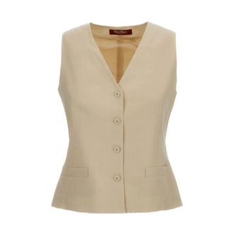 Max Mara Vests, female, Beige, Size: M Vests