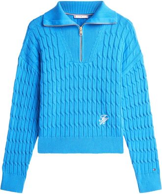 Tommy Hilfiger Maglione con zip - Blu