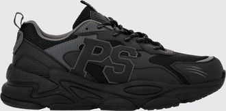 Plein Sport Sneakers basse in pelle e mesh con monogramma a contrasto
