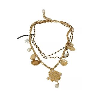 Dolce & Gabbana Floral Charms Statement Necklace - female - Dolce & Gabbana - Necklaces - Yellow - ONE SIZE - Accessories