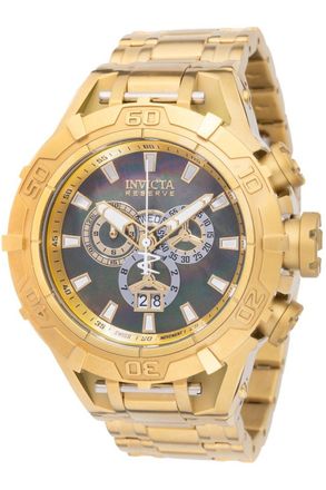 Invicta Reserve 49348 Herenhorloge - Quartz Uurwerk - Roestvrij Staal met Moeder van Parel Wijzerplaat - 54,0 mm