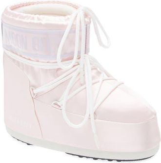 Moon Boot Icon Low Water Repellent Nylon Boot in Rose at Nordstrom, Size 33