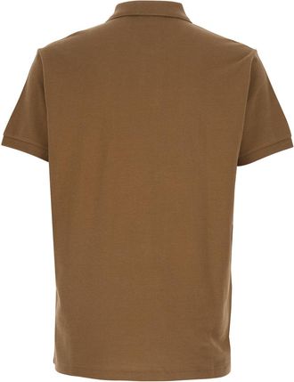 Polo Ralph Lauren Mens Polo Shirt Slim Fit Brown Cotton T-Shirts And Polos