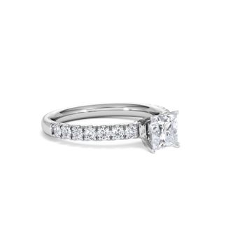 The Diamond Store Katerina GIA Princess Diamond Engagement Ring 18KW Gold 1.15ct G/SI2