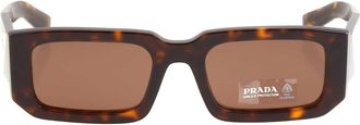 Prada Dark Brown Rectangular Mens Sunglasses PR 06YS 2AU8C1 53