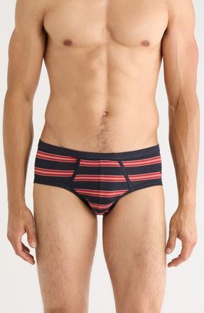 Ron Dorff Y-Front Stretch Cotton Briefs in Navy at Nordstrom, Size X-Large