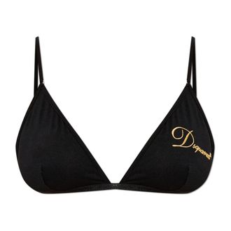 Dsquared2 Bras, female, Black, Size: 2XL Bralette With Embroidered Logo