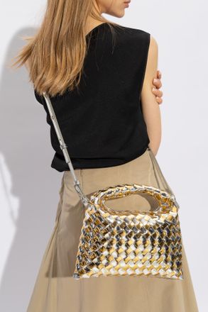 Bottega Veneta Hop Mini Shoulder Bag, Womens, Gold