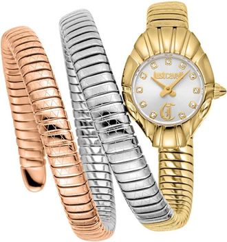 Just Cavalli Vortice Silver-tone Dial Ladies Watch JC1L415M0085