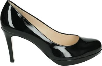 H&ouml;gl Zwarte Effen Pumps met Rubberen Zool - Dames - Pumps - Zwart - 40 1/2 EU - Schoenen