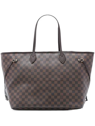 Louis Vuitton 2009 Damier Ebene Neverfull GM tote bag - women - Fabric/Calf Leather - One Size - Brown