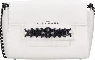 John Richmond Nep Lederen Schoudertas - Dames - Schoudertassen - Wit - ONE Size - Leer - Tassen