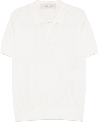 Golden Goose argyle intarsia-knit polo shirt - Neutrals