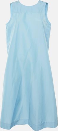 Ganni Ganni Blue Taffeta Sleeveless Midi Dress