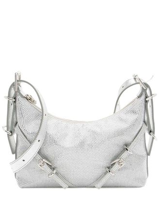 Givenchy Silver Satin Crystal Voyou Mini Shoulder Bag (Authentic Pre-Loved)