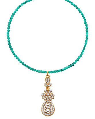 Liv Oliver 18K Plated 2.45 Ct. Tw. Turquoise Necklace