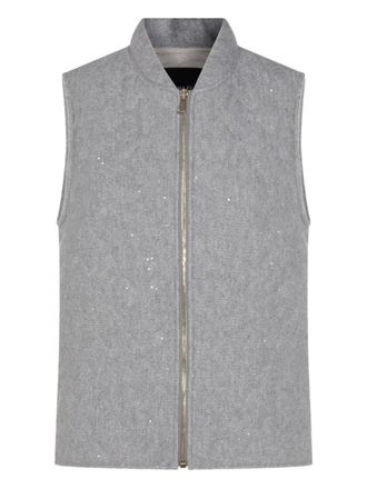 Fabiana Filippi sequin-embellished gilet - Grey