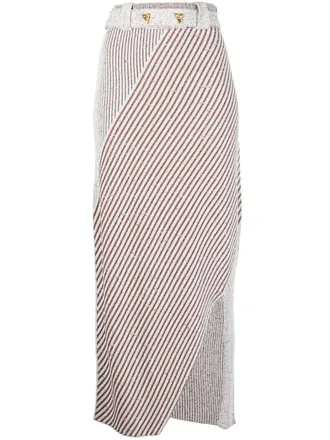 &Aacute;eron high waist mid-length skirt - women - Viscose/Polyamide - L - Brown