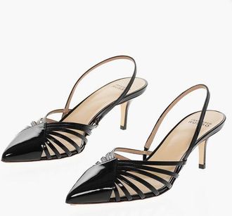 Francesco Russo Slingbacks in Vernice con Tacco a Spillo 6cm taglia 41