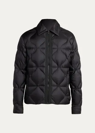 Moncler Mens Ashmere Short Down Shirt Jacket