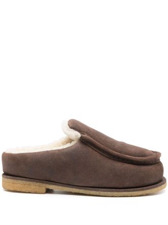 J.W.Anderson padded slippers - women - Suede - 37 - Brown