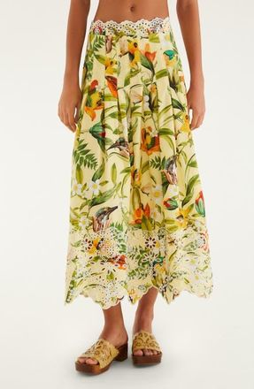 Farm Rio Brasil Collage Maxi Skirt in Brasil Collage Soft at Nordstrom, Size Xx-Small
