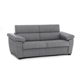 Dmora Dmora - Sof&aacute; Cama 2 Plazas Seui, Sof&aacute; Convertible Para Sal&oacute;n, Acolchado, Desenfundable, Calidad 100% Made In Italy, 185x95 H100 Cm, Gris Claro