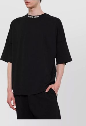 Palm Angels cotton logo print oversized t-shirt
