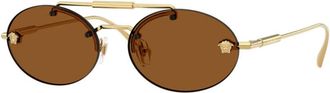 Versace Ladies Black Oval Sunglasses VE2295 1002/73