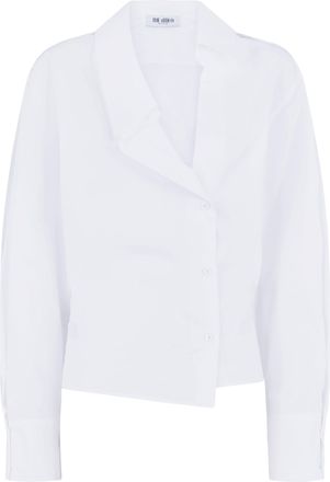 The Attico Crisp White Button-Down Shirt With Oversized Fit