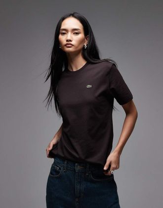 Lacoste T-shirt oversize marrone
