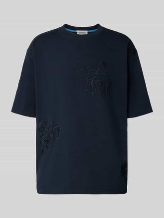 Scotch & Soda T-Shirt mit Stitchings und Rundhalsausschnitt in Marine, Gr&ouml;&szlig;e XXL