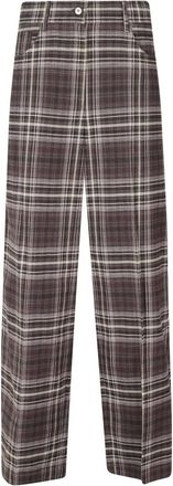 Alysi Pantalones Anchos - Trousers - Mujer - Marr&oacute;n - 2XS