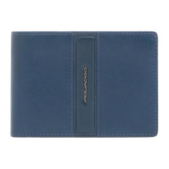 Piquadro Accessoires, Heren, Blauw, ONE Size, Leer, Portemonnee met Flip-Up ID-venster