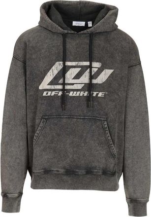 Off-white Ow Racing Skate Hoodie - Heren - Hoodies - Zwart - M - Katoen - Hoodies & sweatvesten