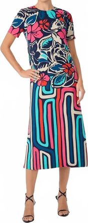 Trina Turk Martay Midi Dress In Multi